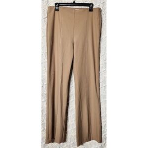 Trina Turk Women's Dynamic Flared Pants‎ Size 12 Tan Business Office Stretch